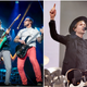 Weezer (Photo: Mark Horton/WireImage/Getty Images) and Beck (Photo: Phil Bourne/Redferns/Getty Images).